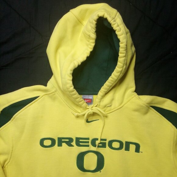 Vintage Nike Oregon Ducks Hoodie Sweatshirt Mid Swoosh Travis Scott - Picture 1 of 6
